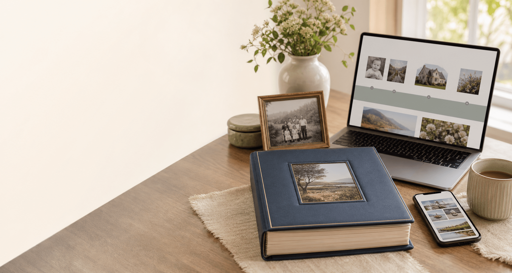 Photo album and digital family memory timeline